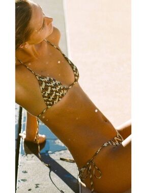Triangl Swimwear Vinca Confetti Geo Triangle and Tie Side Bikini Set